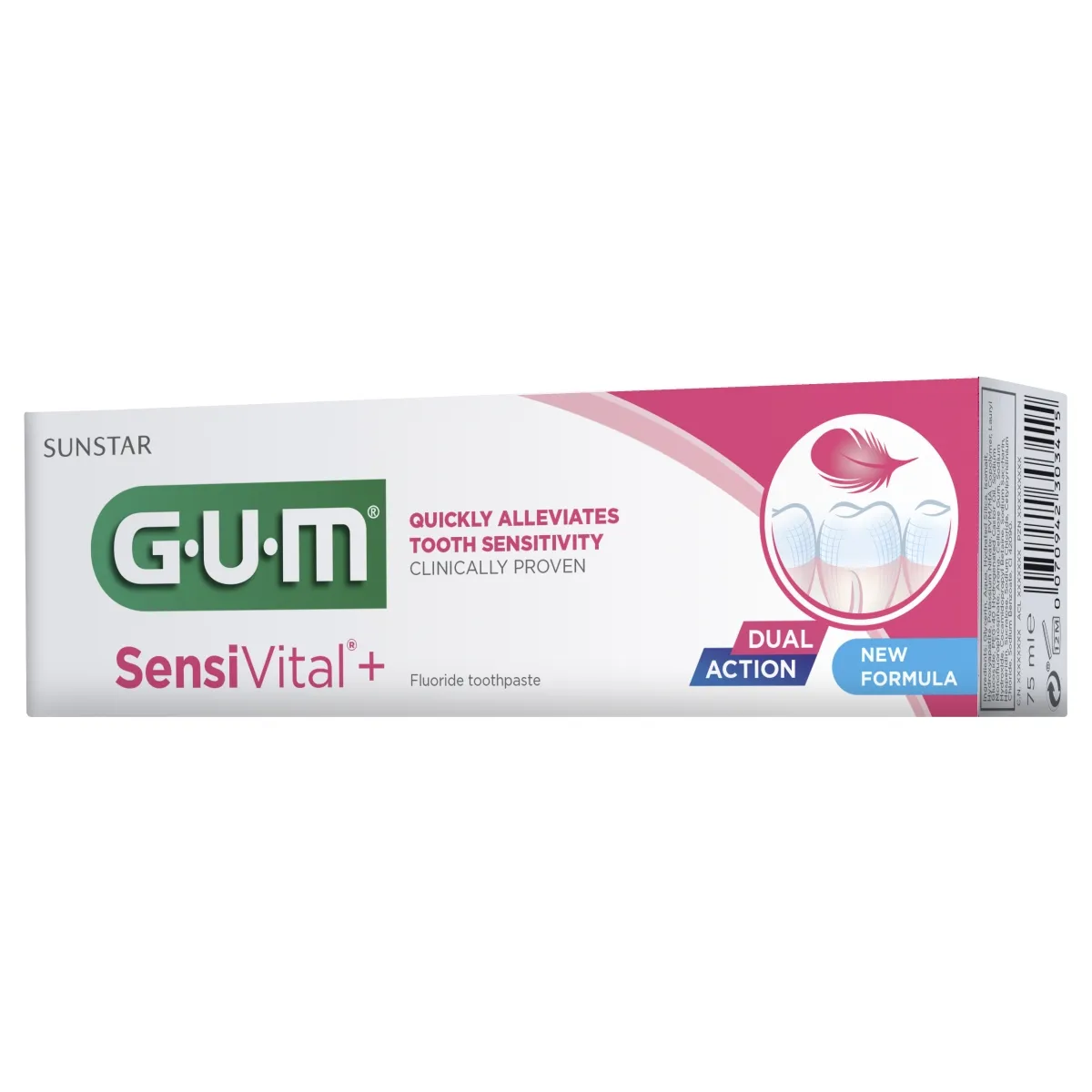 GUM® Sensivital+ zobu pasta, 75 ml - Produkta attēls