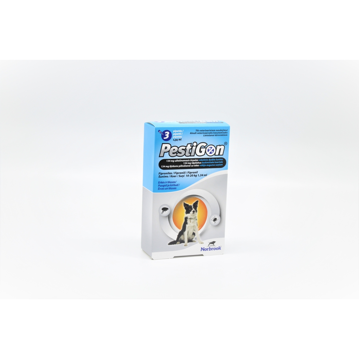 PESTIGON 134MG ŠĶĪD SUŅIEM 10-20KG N3 - Produkta attēls