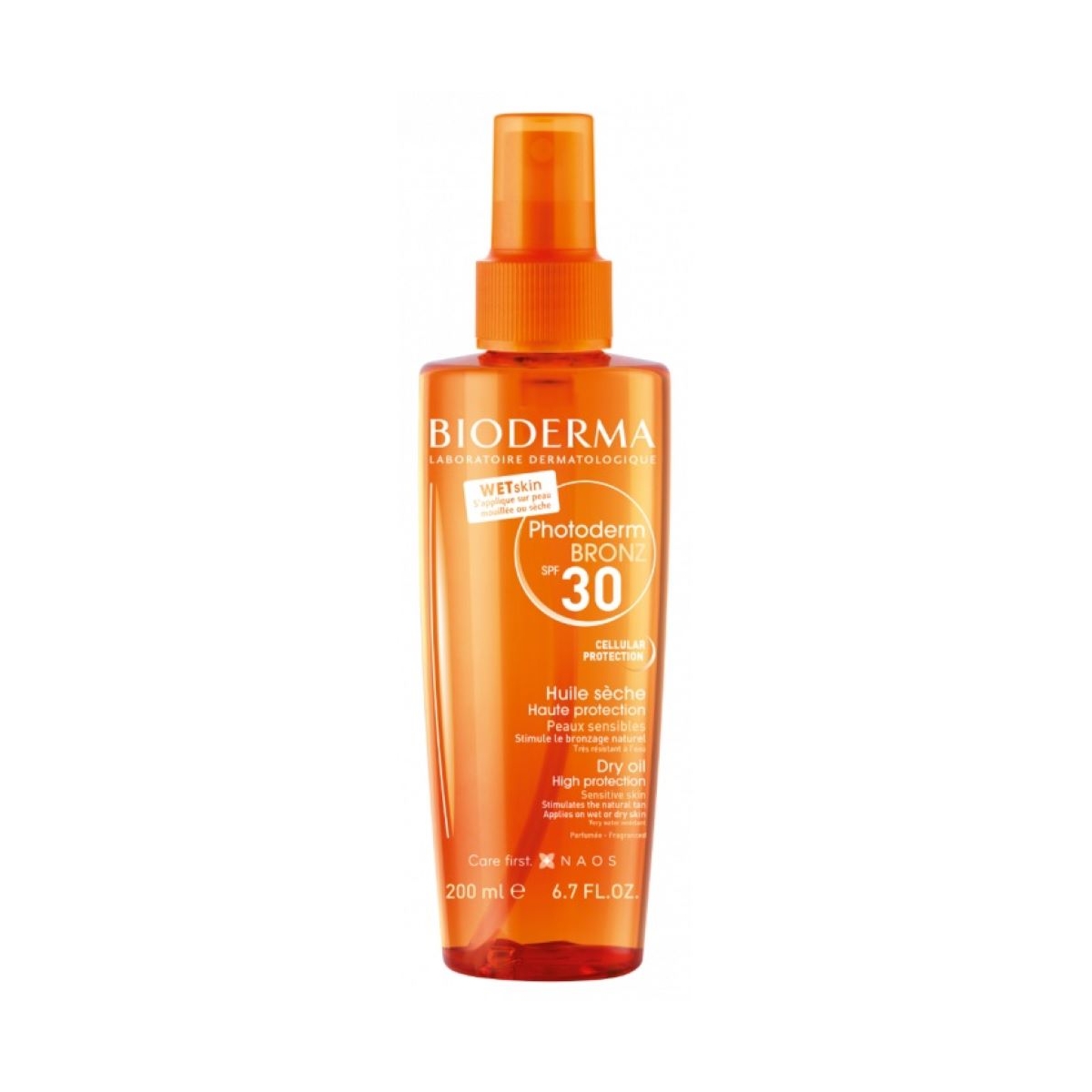 BIODERMA Photoderm BRONZ SPF 30 sausā eļļa, 200 ml - Produkta attēls