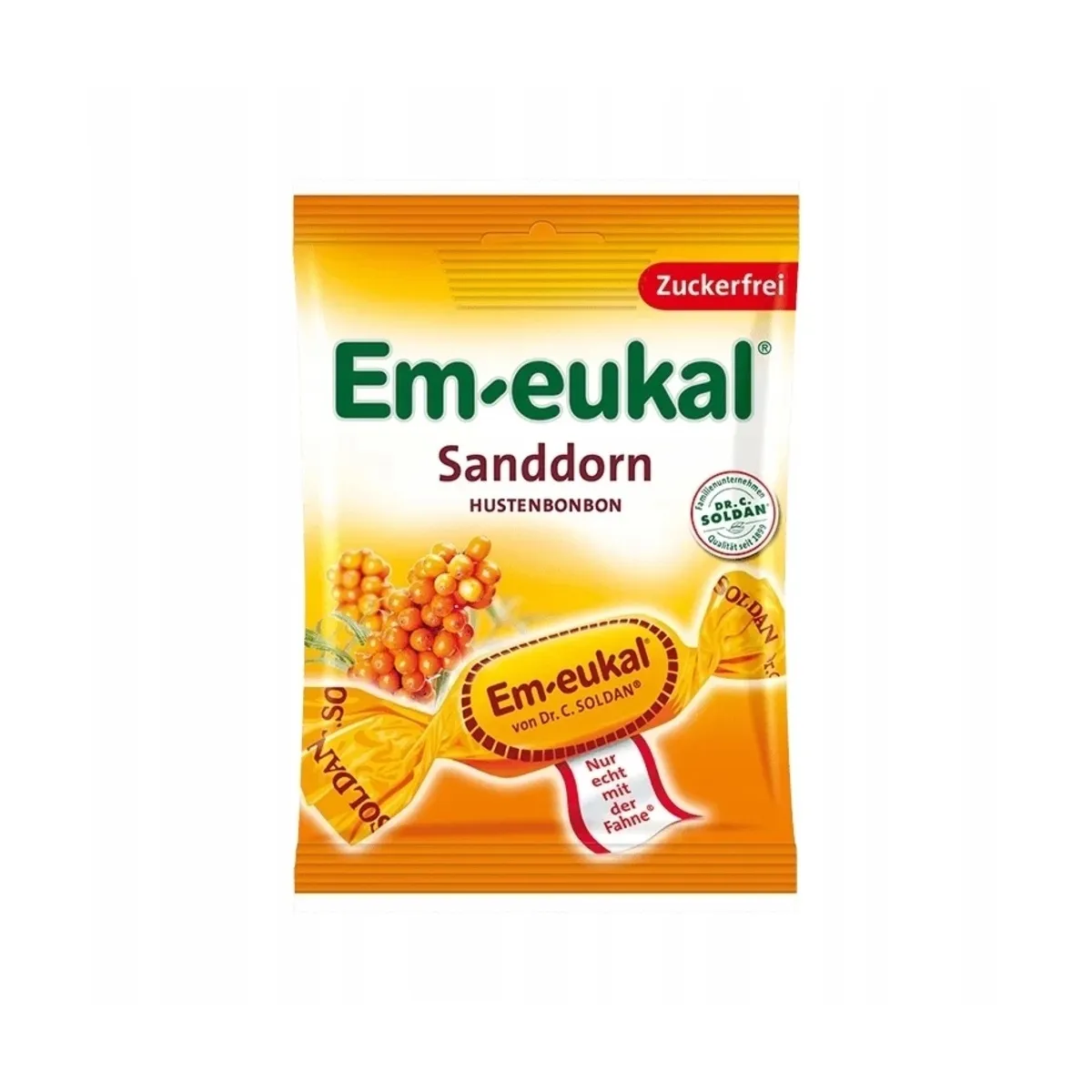 EM-EUKAL smiltsērkšķis ar c vit., ledenes bez cukura, 75 g. - Produkta attēls