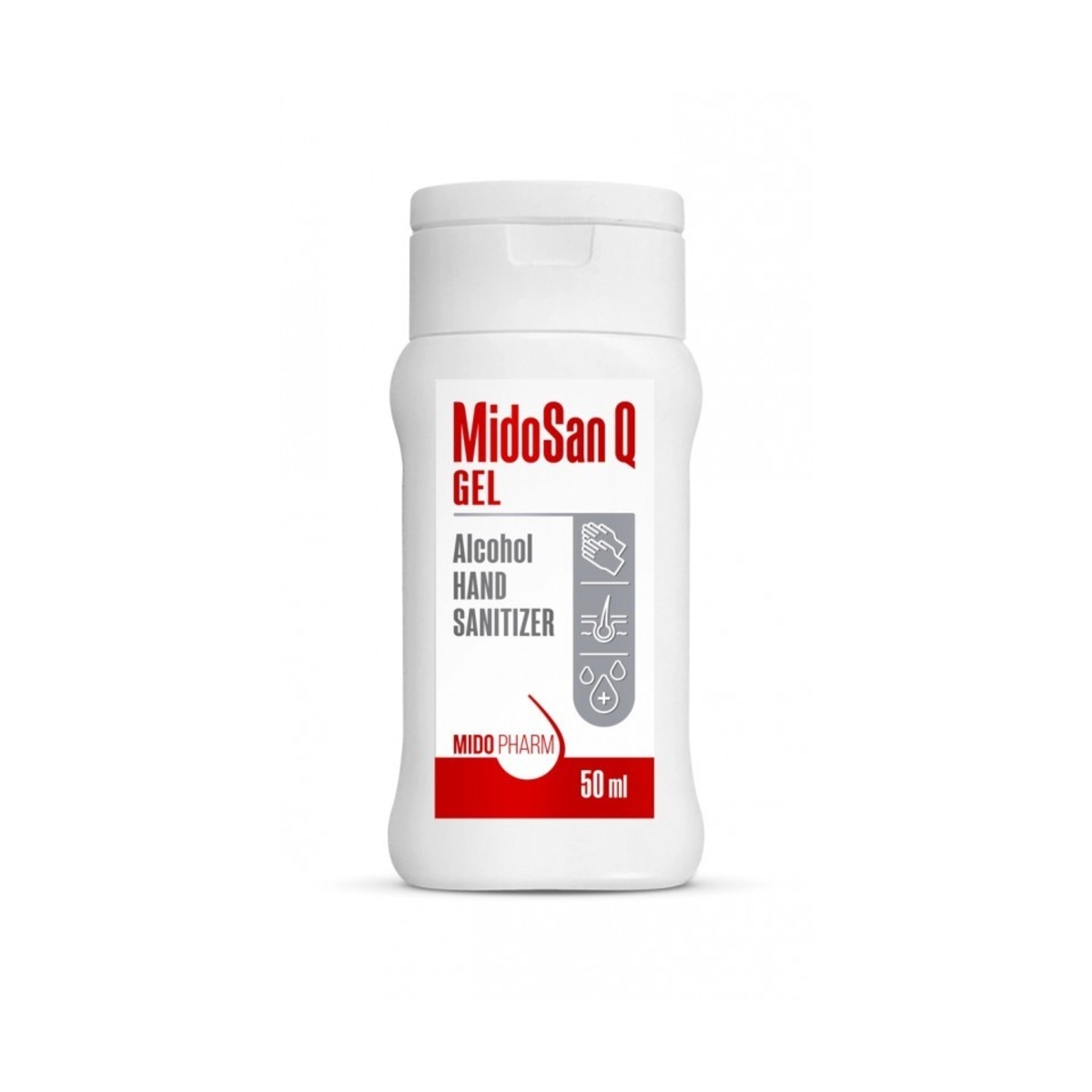 Dezinfekcijas līdzeklis MIDOSAN Q gēls rokām, 50 ml - Produkta attēls