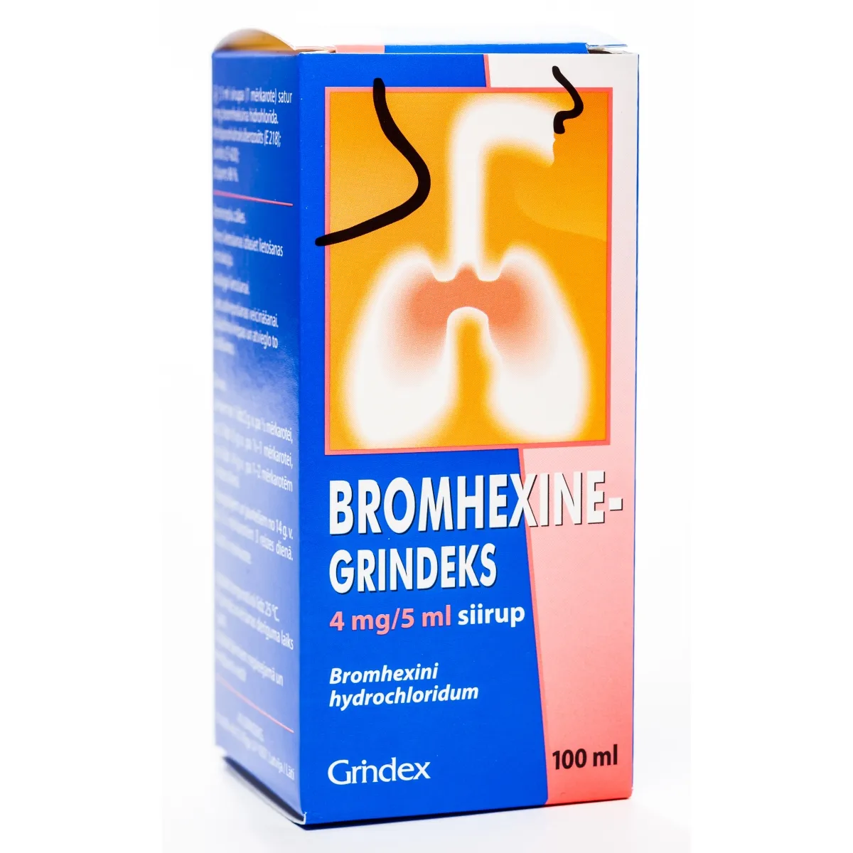 BROMHEKSĪNS sīrups, 100 ml - Produkta attēls
