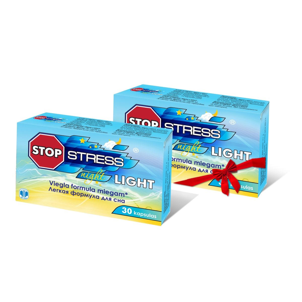 STOP-STRESS Night Light kapsulas (1+1), 30 gab - Produkta attēls