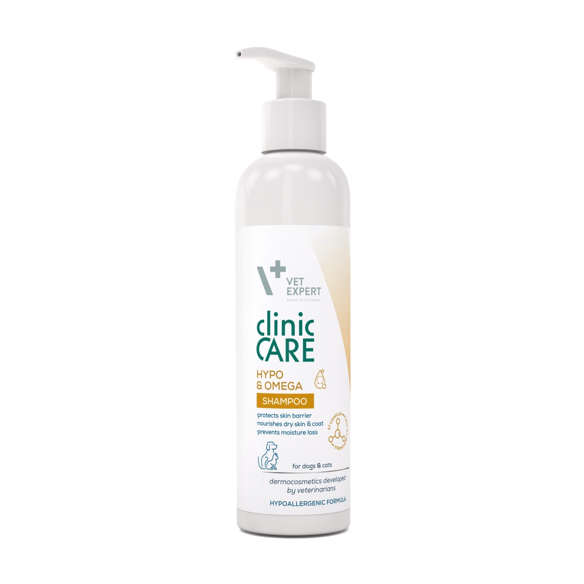 VE ŠAMPŪNS CLINICAL CARE MICROBIOME HYPO&OMEGA 250ML - Produkta attēls