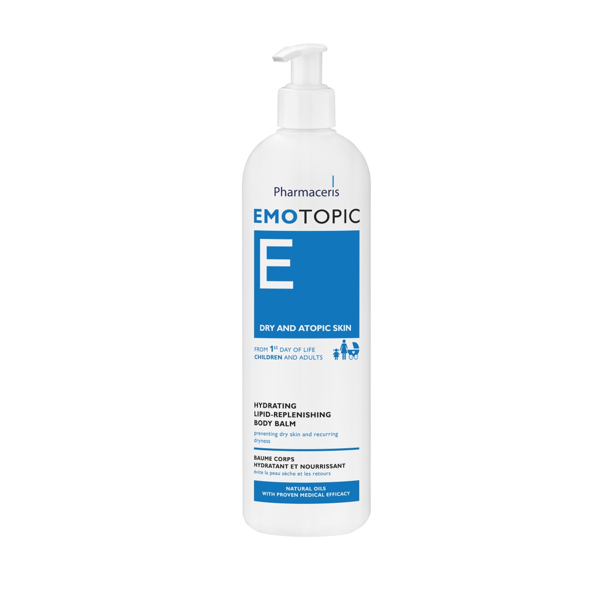 PHARMACERIS E.Emotopic mitrinošs ķermeņa balzāms, 400 ml - Produkta attēls