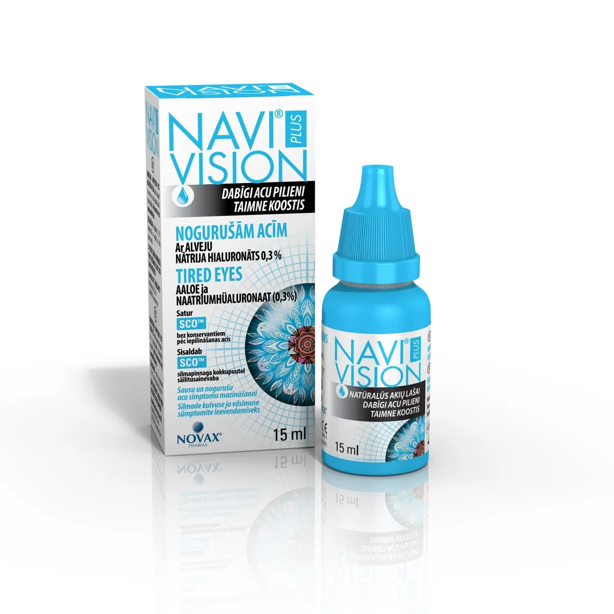NAVIVISION Plus pilieni nogurušām acīm, 15 ml - Produkta attēls