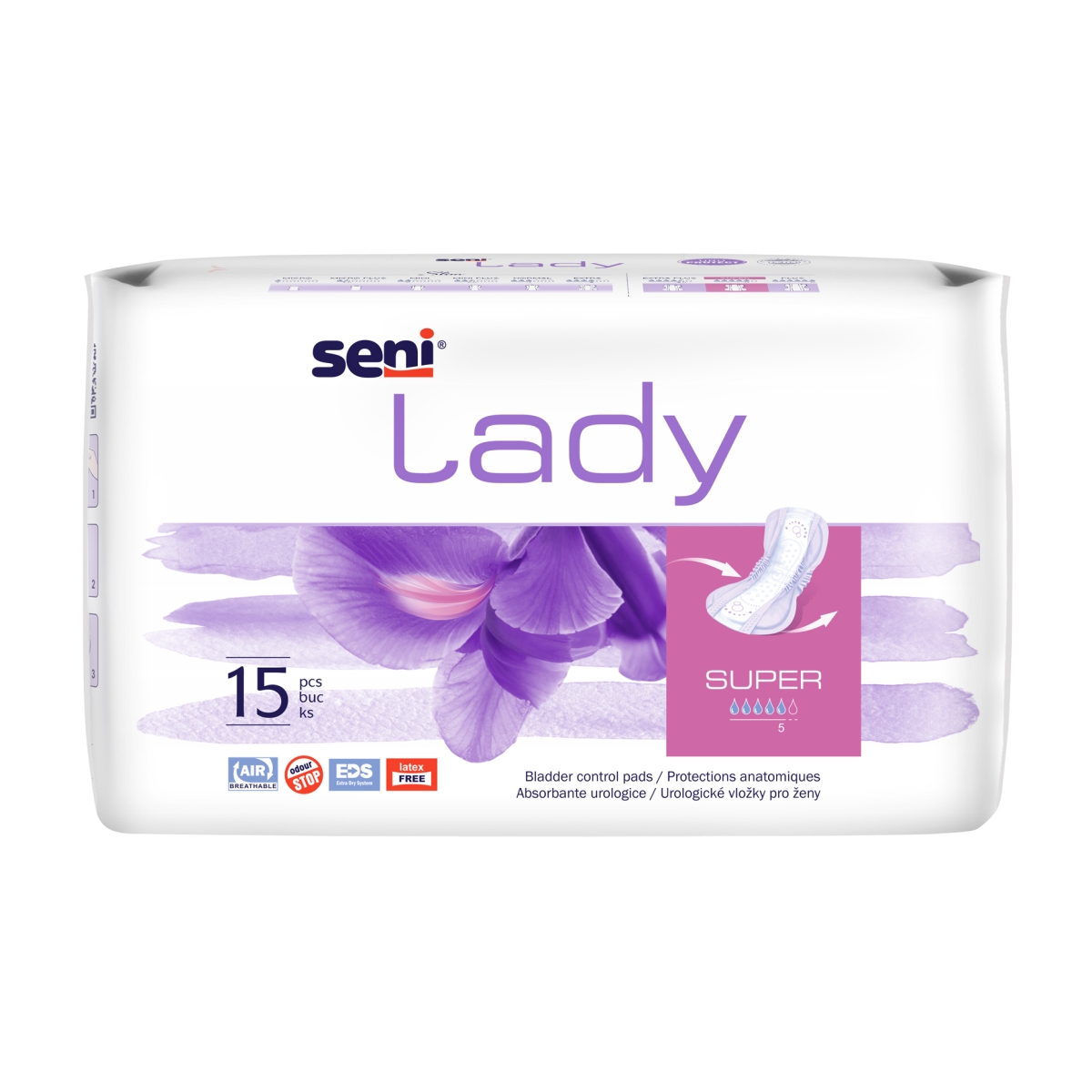 SENI LADY Super uroloģiskie ieliktņi, 15 gab. - Produkta attēls