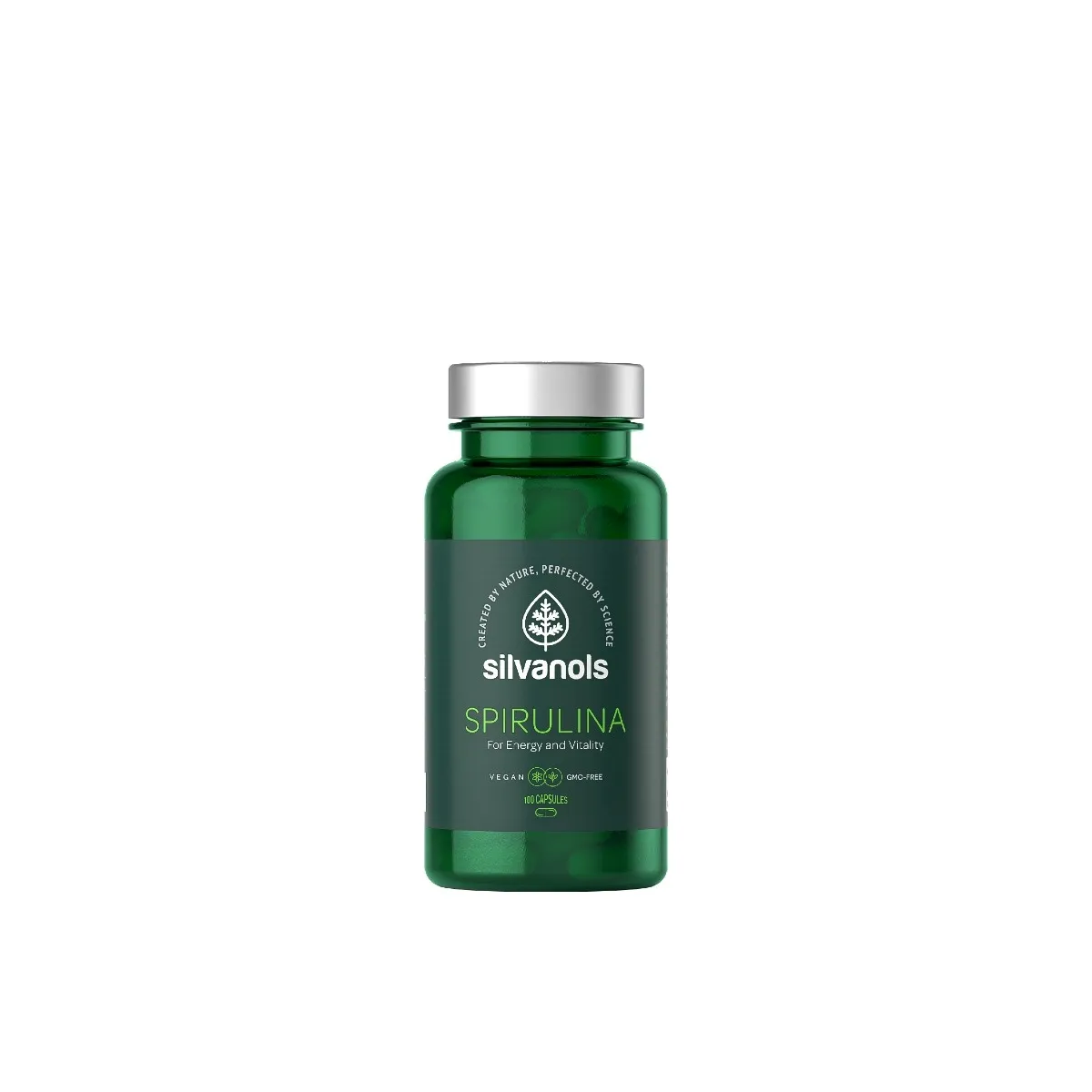 SILVANOLS Spirulina kapsulas, 100 gab. - Produkta attēls
