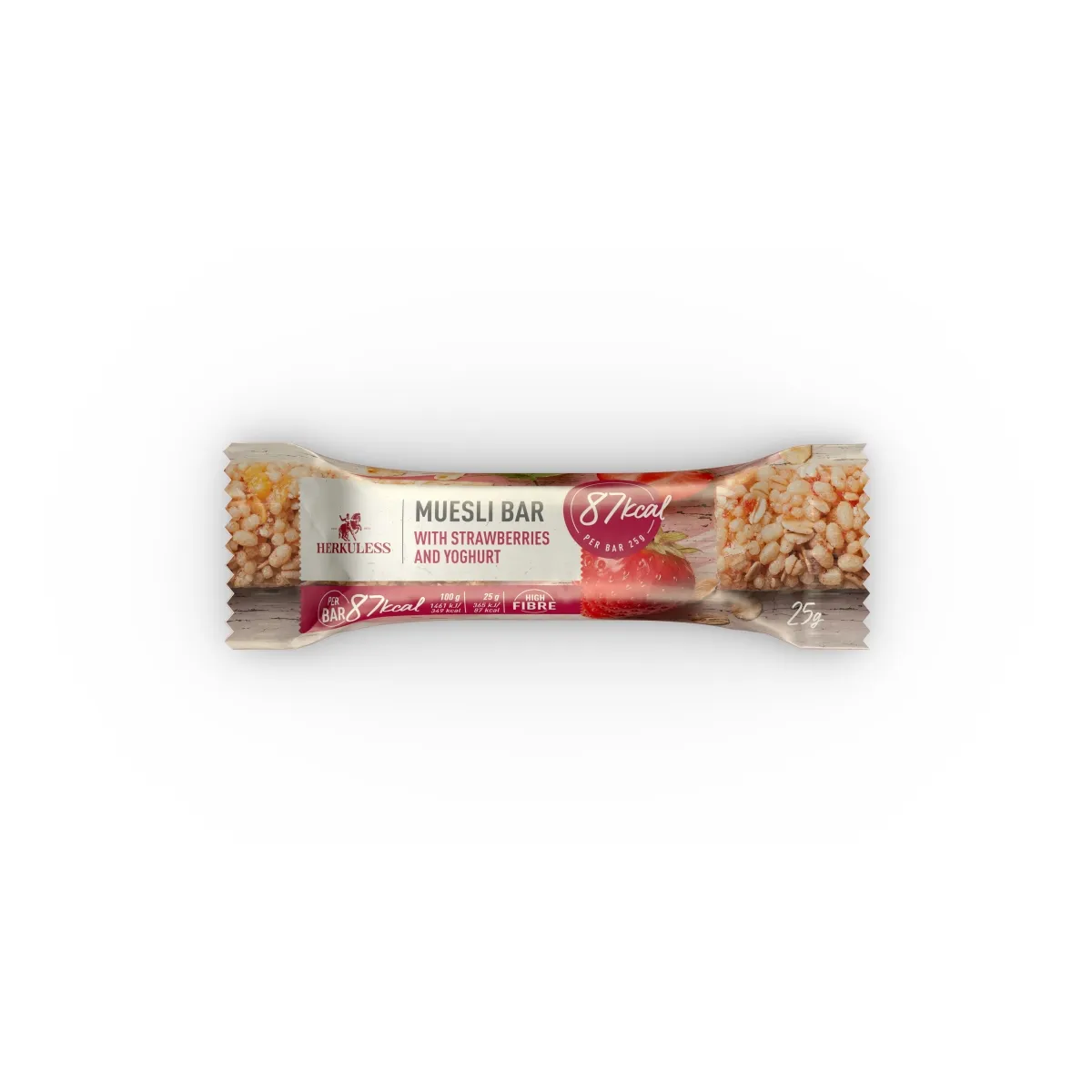 HERKULESS Musli batoniņš ar zemenēm, 25 g - Produkta attēls