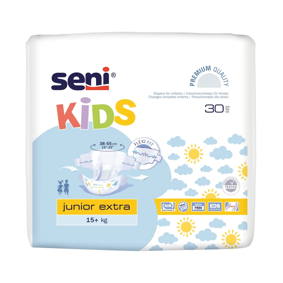 SENI KIDS Junior Extra autiņbiksītes (15+ kg), 30 gab. - Produkta attēls