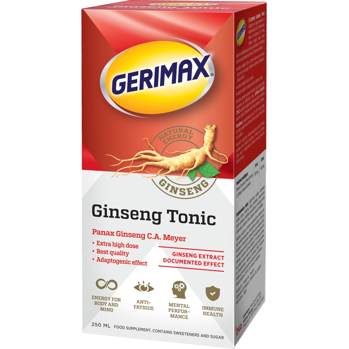GERIMAX GINSENG TONIKS 250 ml - Produkta attēls