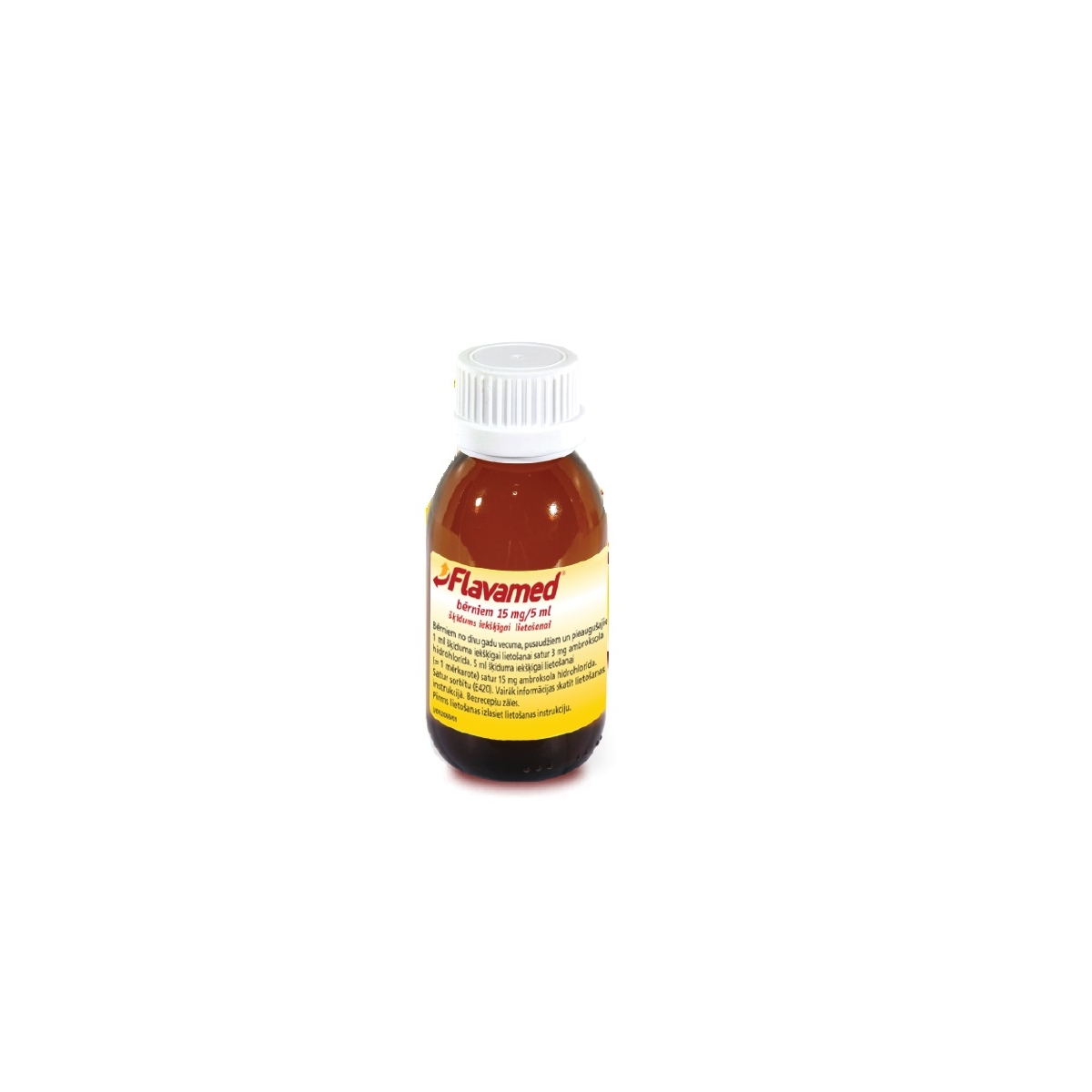 FLAVAMED 15MG/5ML SĪRUPS 100ML (BĒRNIEM) - Produkta attēls