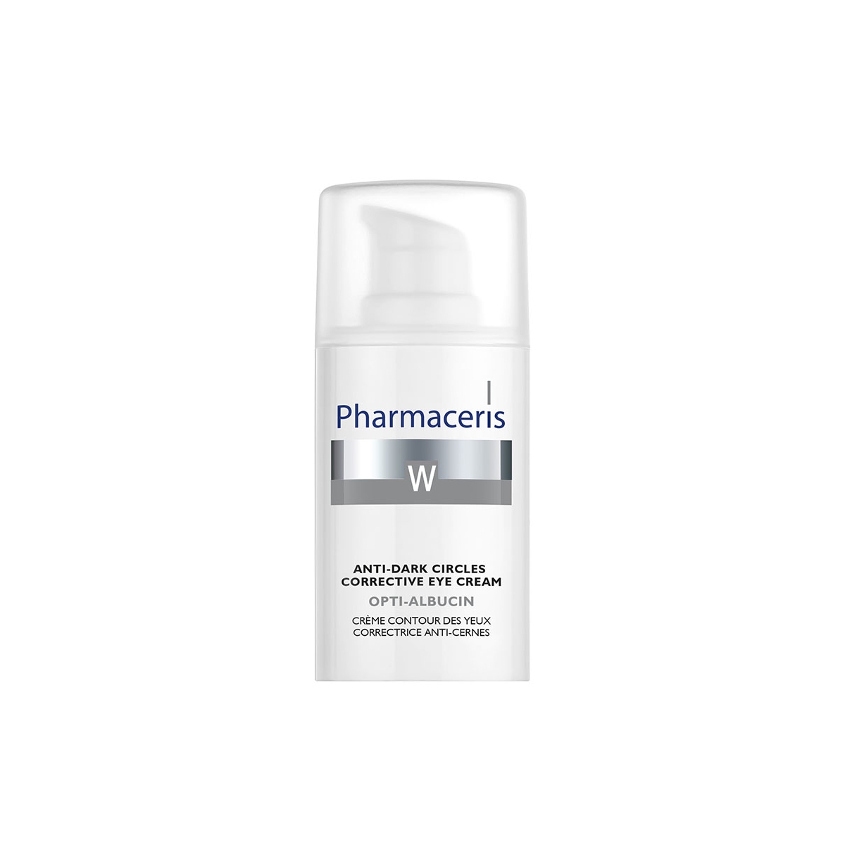 PHARMACERIS  W.Opti Albucin krēms ādai ap acīm pret tumšiem lokiem SPF15, 15 ml - Produkta attēls