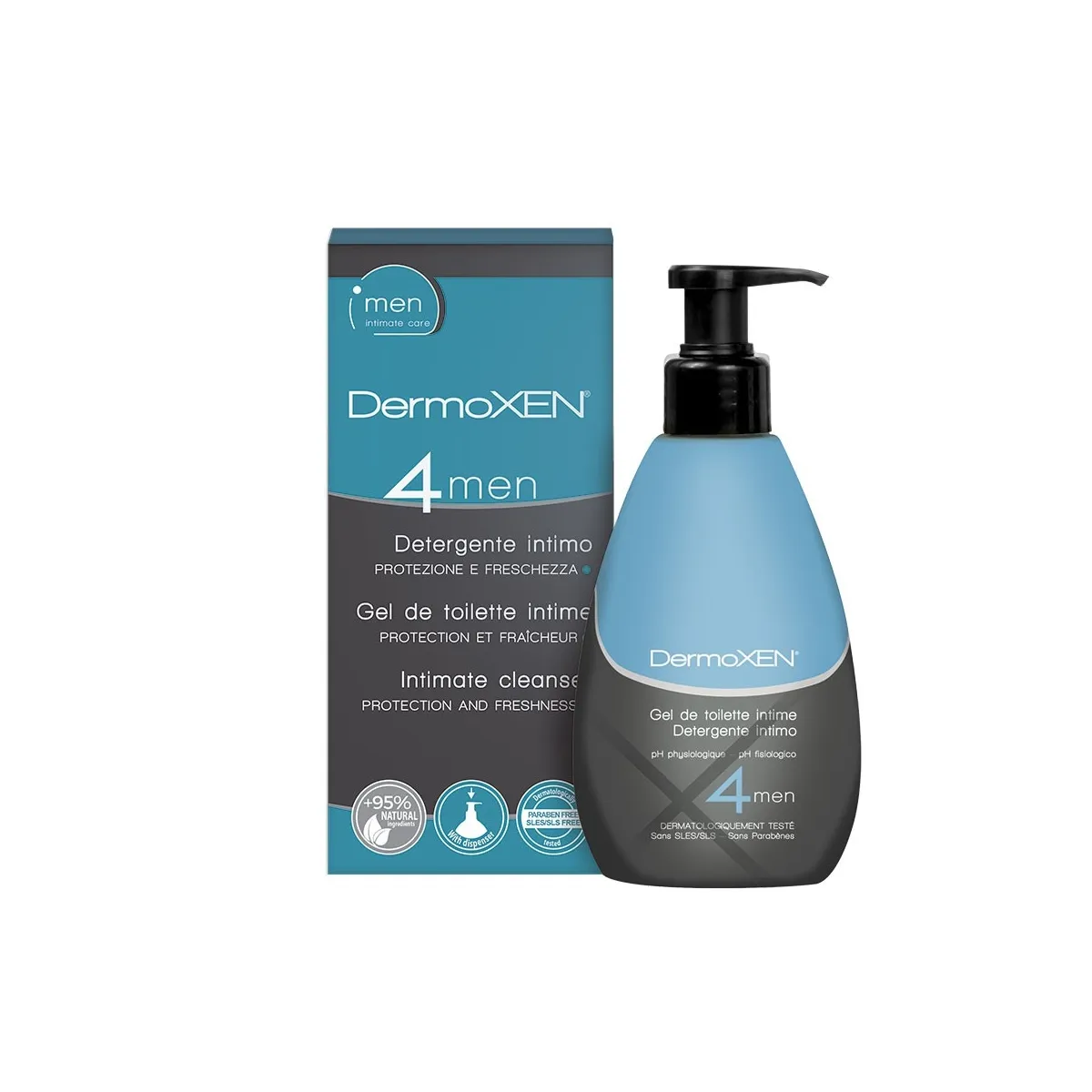 DERMOXEN 4 Men intīmās higiēnas gels, 125 ml - Produkta attēls