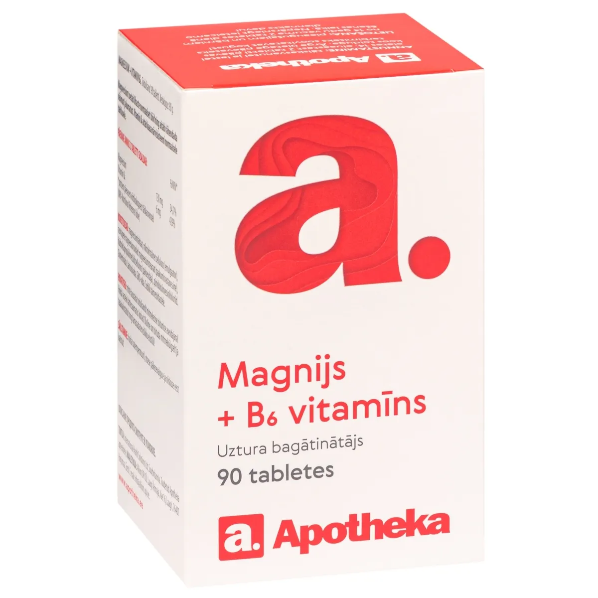 APOTHEKA Magnija laktāts + B6 tabletes, 90 gab - Produkta attēls