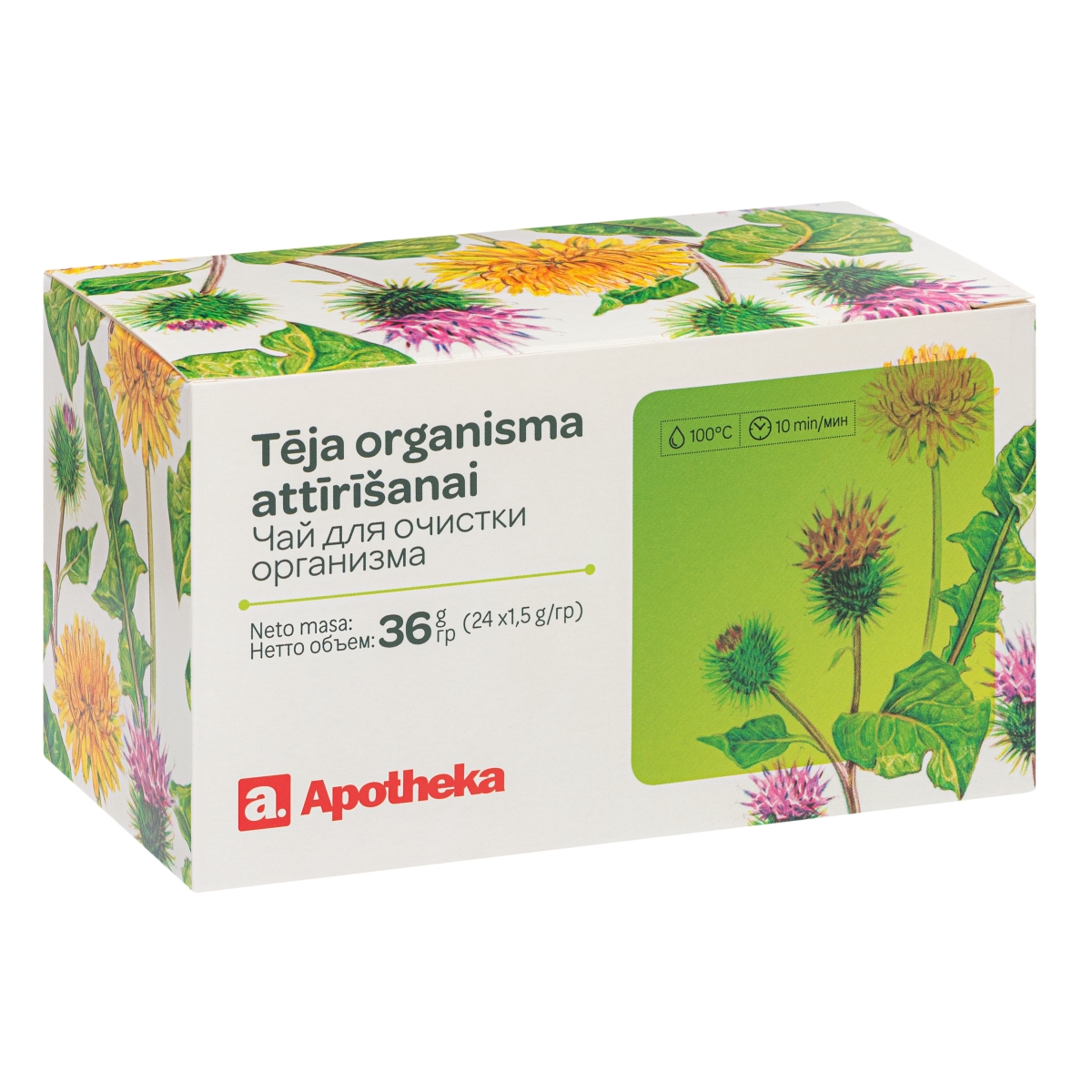 APOTHEKA tēja organisma attīrīšanai 1.5 g, 24 gab - Produkta attēls