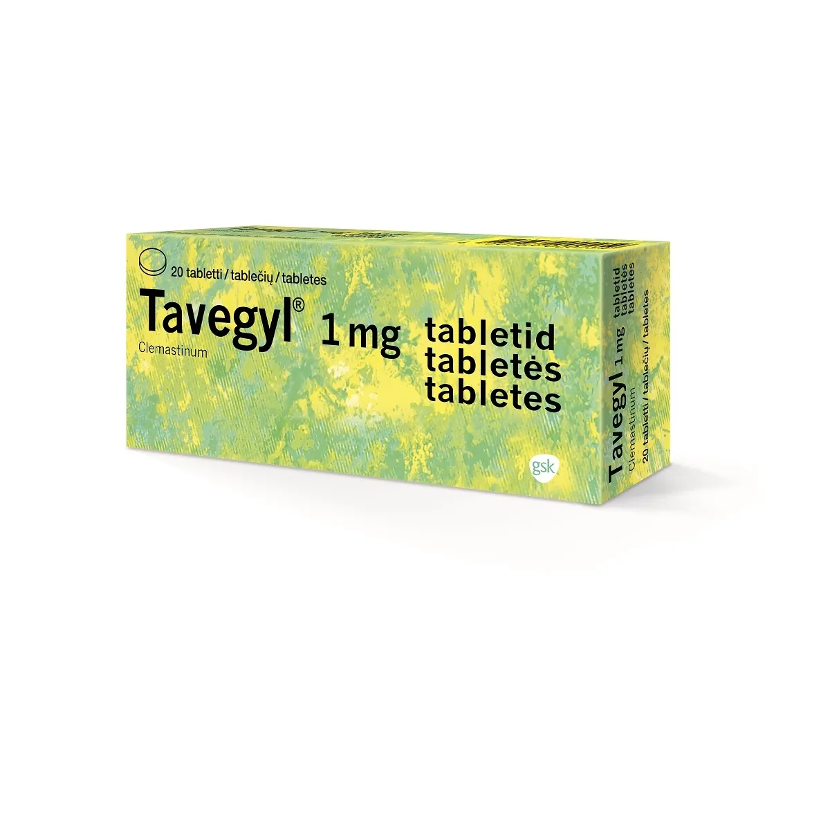TAVEGYL 1MG TABLETES N20 - Produkta attēls