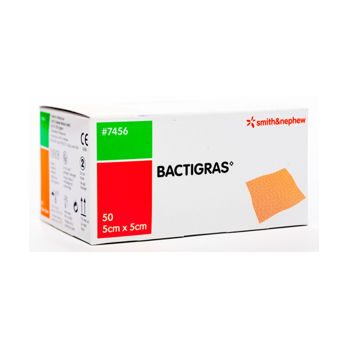 BACTIGRAS pārsējs 5cm x 5cm, 50 gab. - Produkta attēls