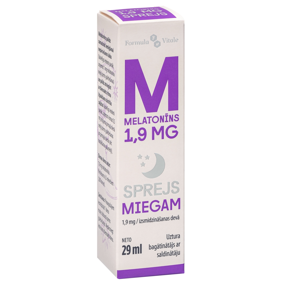 FORMULA VITALE Melatonīns 1.9 sprejs, 29ml. - Produkta attēls