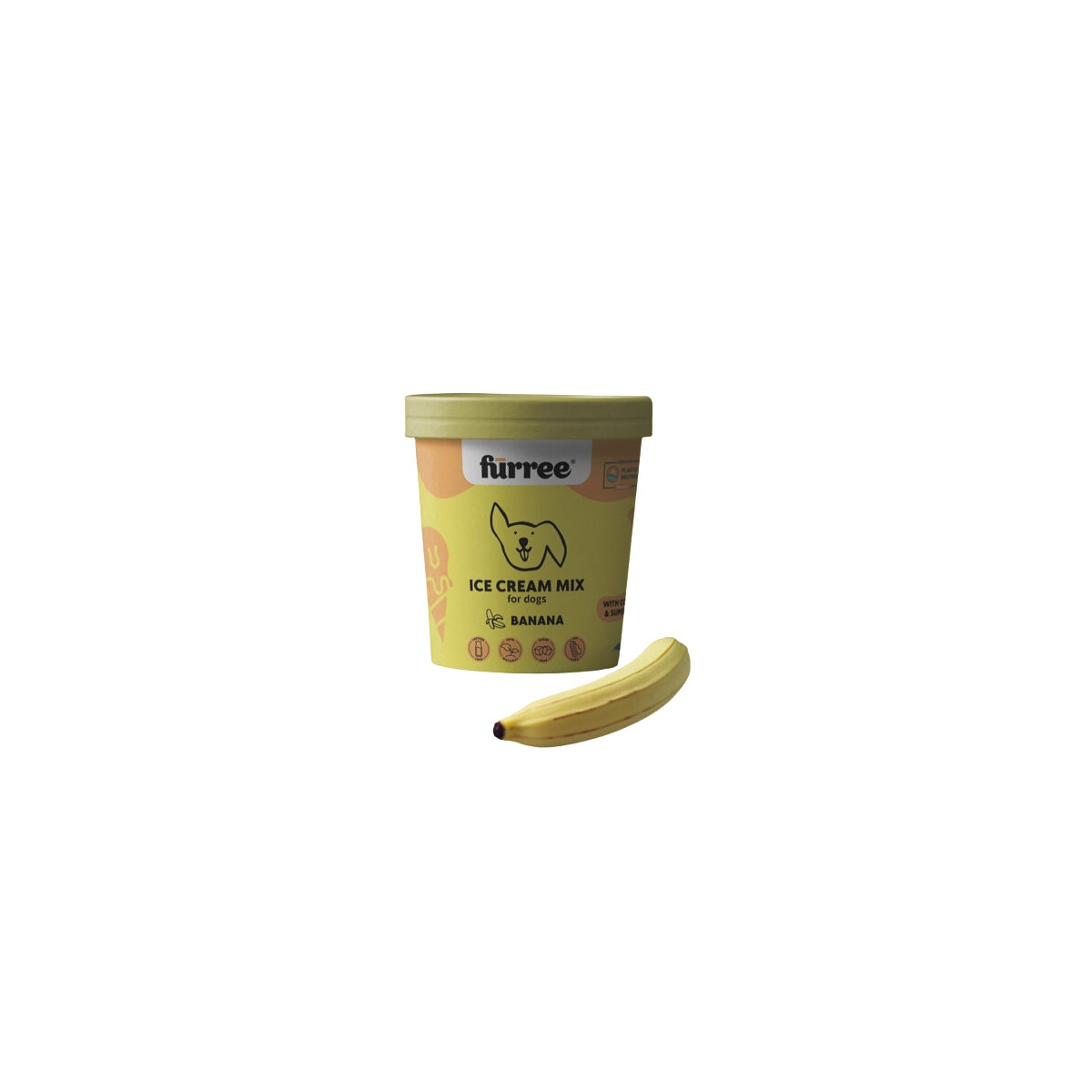 Fürree saldējuma pulveris Banāns 60g (10 porcijas) suņiem - Produkta attēls