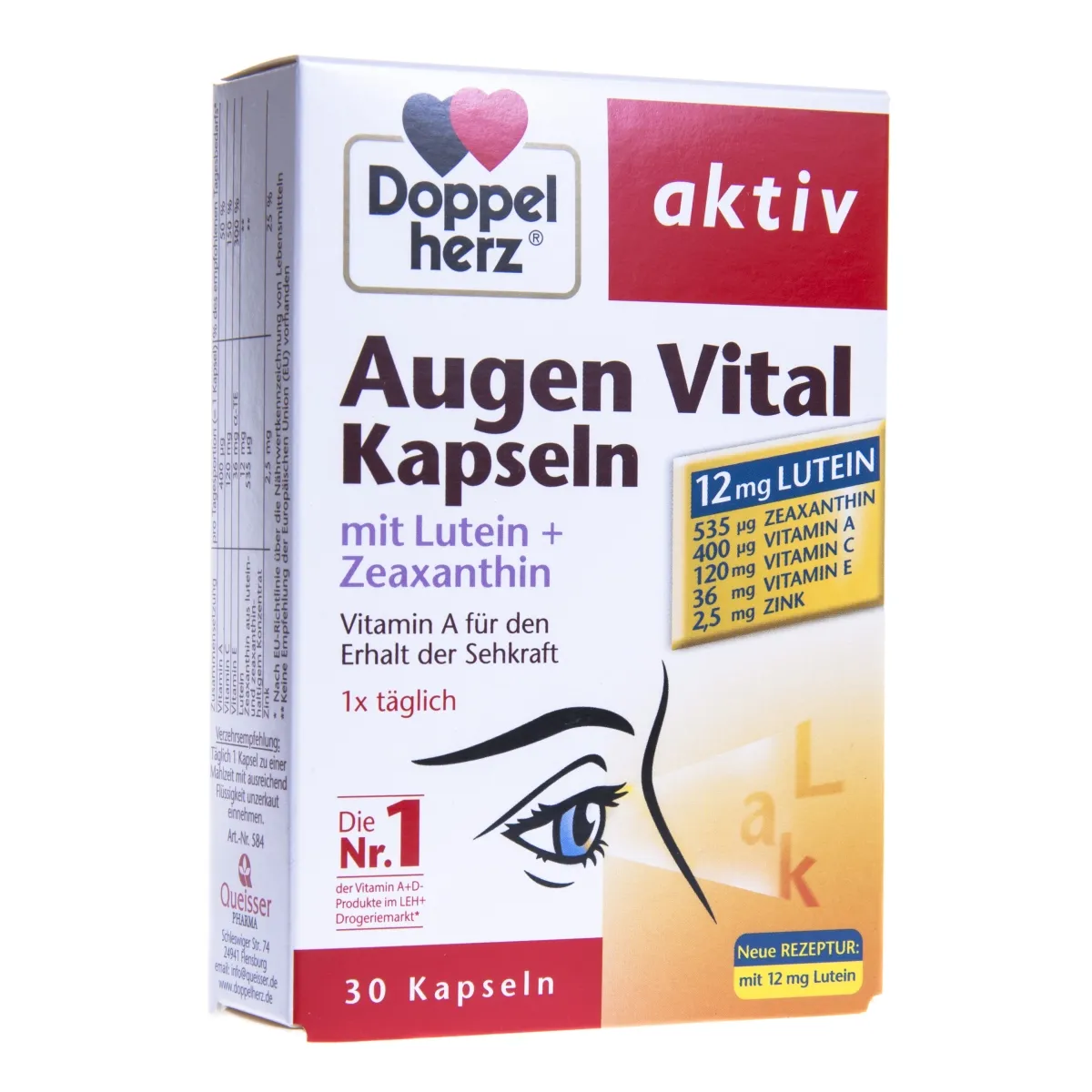 DOPPELHERZ® aktiv Augen Vital kapsulas, 30 gab - Produkta attēls
