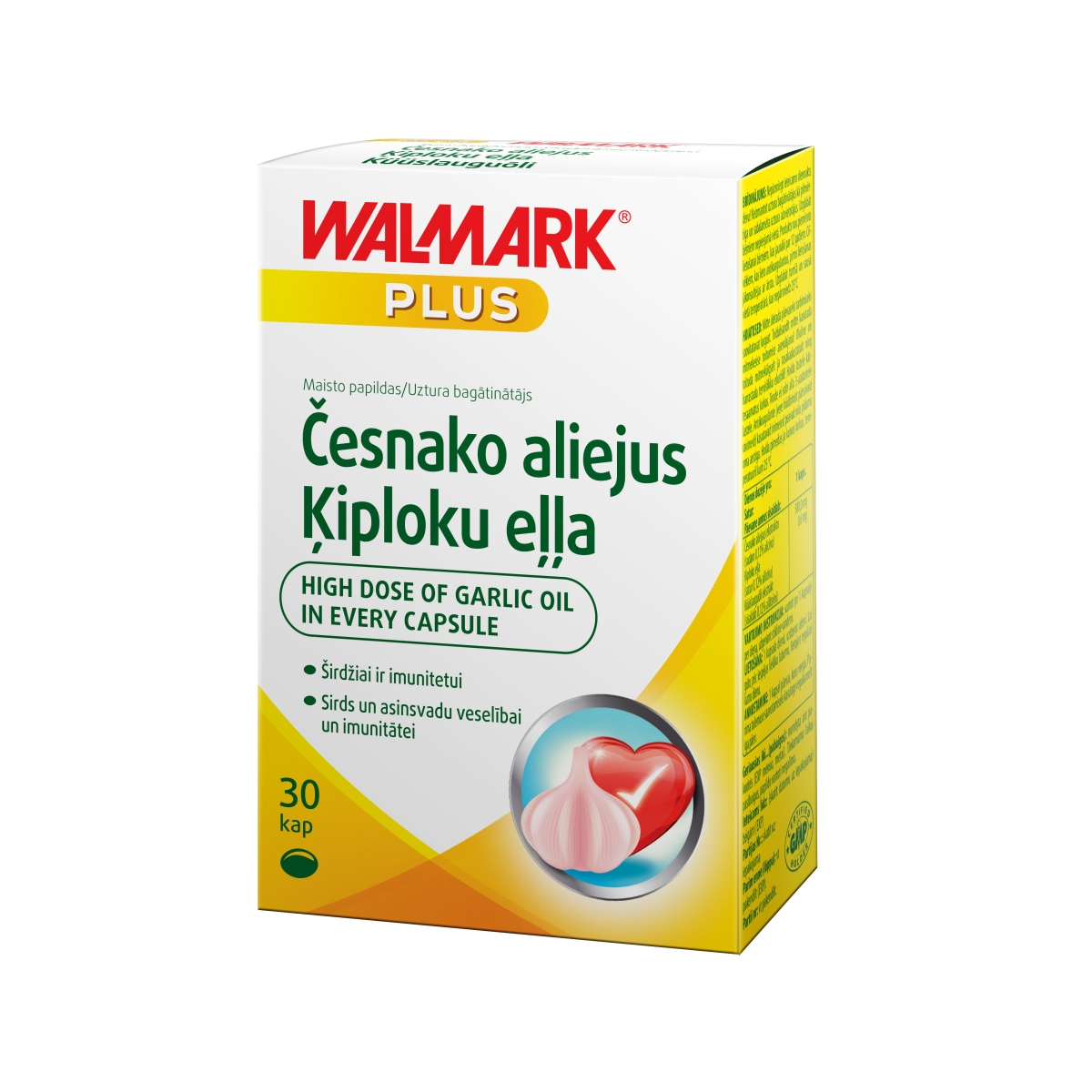 WALMARK Ķiploku eļļas kapsulas, 30 gab. - Produkta attēls