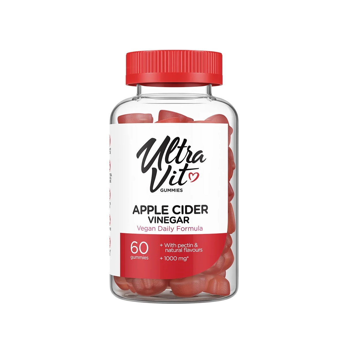 ULTRAVIT Gummies Apple Cider Vinegar košļājamās pastilas, 60 gab. - Produkta attēls