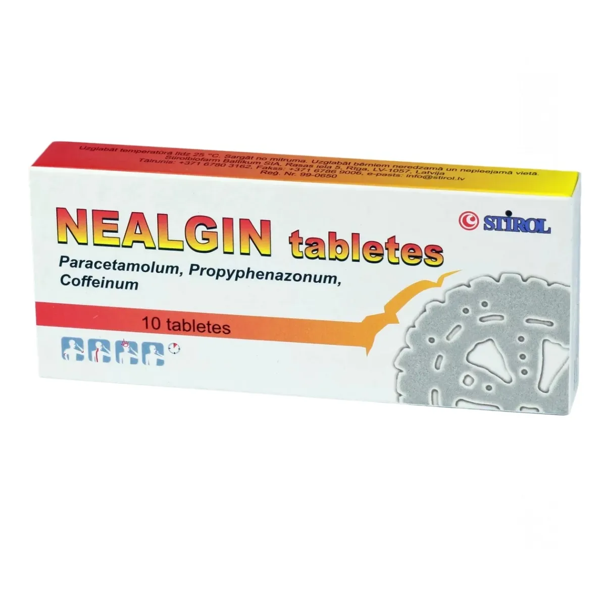 NEALGIN TABLETES N10 - Produkta attēls