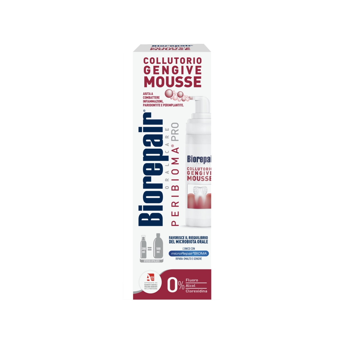 BIOREPAIR PERIBIOMA Mousse mutes skalotājs 200ml - Produkta attēls
