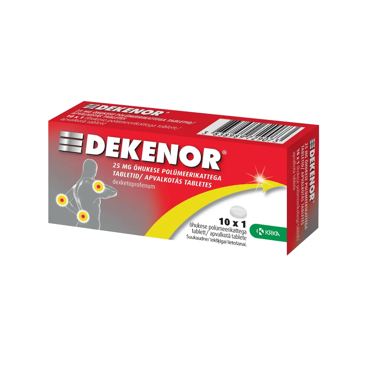 DEKENOR 25MG TBL N10 - Produkta attēls