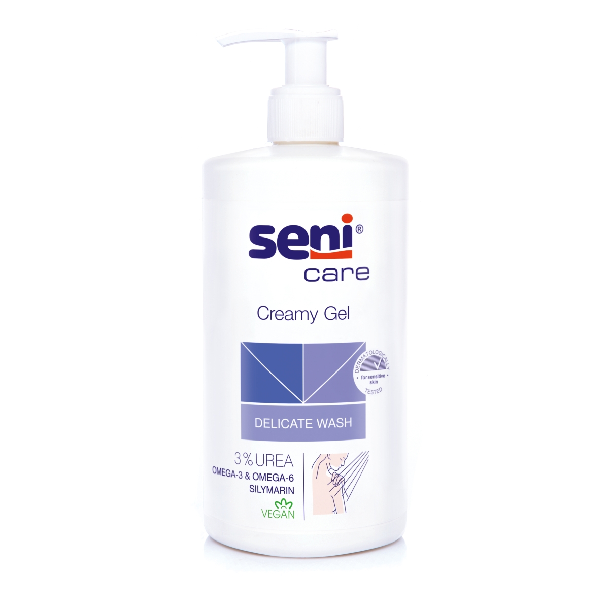 SENI CARE gels ķermeņa mazgāšanai, 3% Urea, 500 ml - Produkta attēls