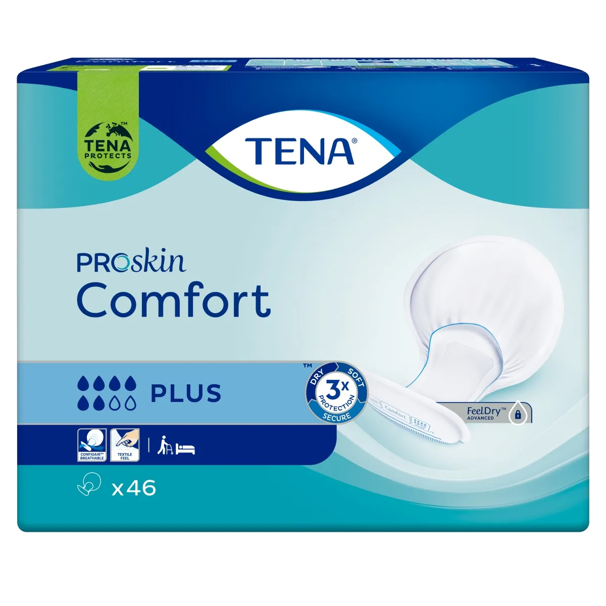 TENA Comfort Plus uzsūcošās paketes, 46 gab. - Produkta attēls