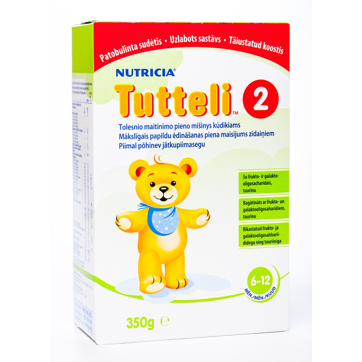 TUTTELI 2 PIENA MAISĪJUMS 350G (6-12M) - Produkta attēls