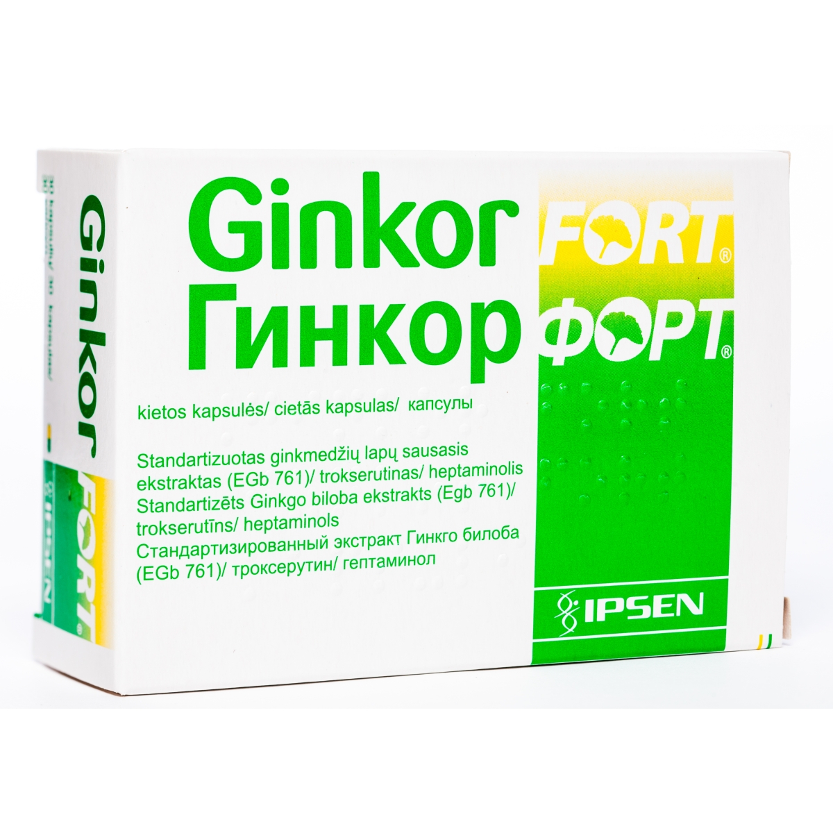 GINKOR FORT KAPSULAS N30 - Produkta attēls