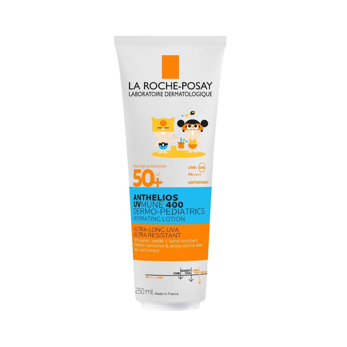 LA ROCHE-POSAY Anthelios UVMune 400 mitrinošs pieniņš bērniem SPF50+, 250 ml - Produkta attēls