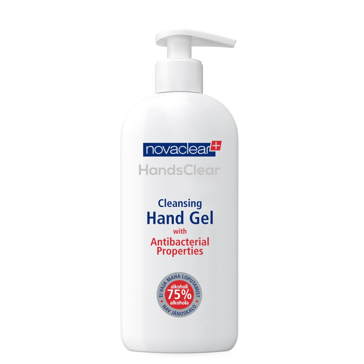 NOVACLEAR ANTIBAKTERIALS ROKU GELS 500ML 75%ALK - Produkta attēls