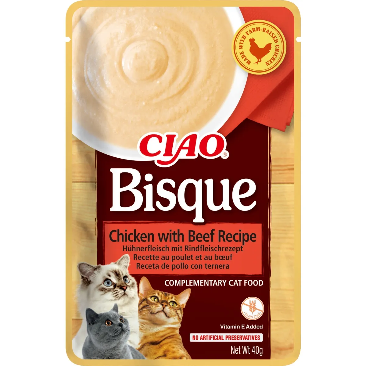 Churu Ciao Bisque krēmzupa kaķiem, vista&liellops 40g N12 - Produkta attēls
