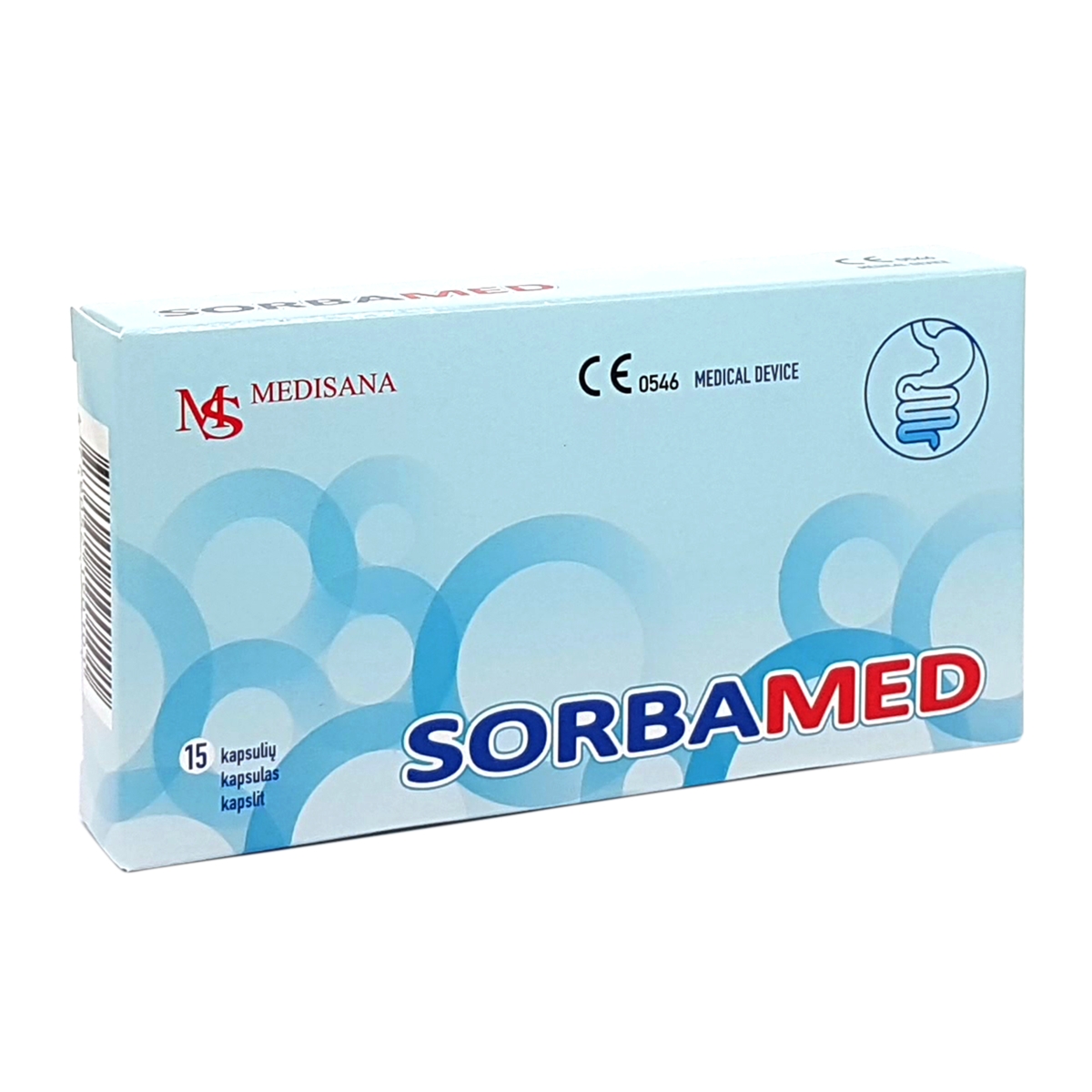 SORBAMED kapsulas, 15 gab - Produkta attēls