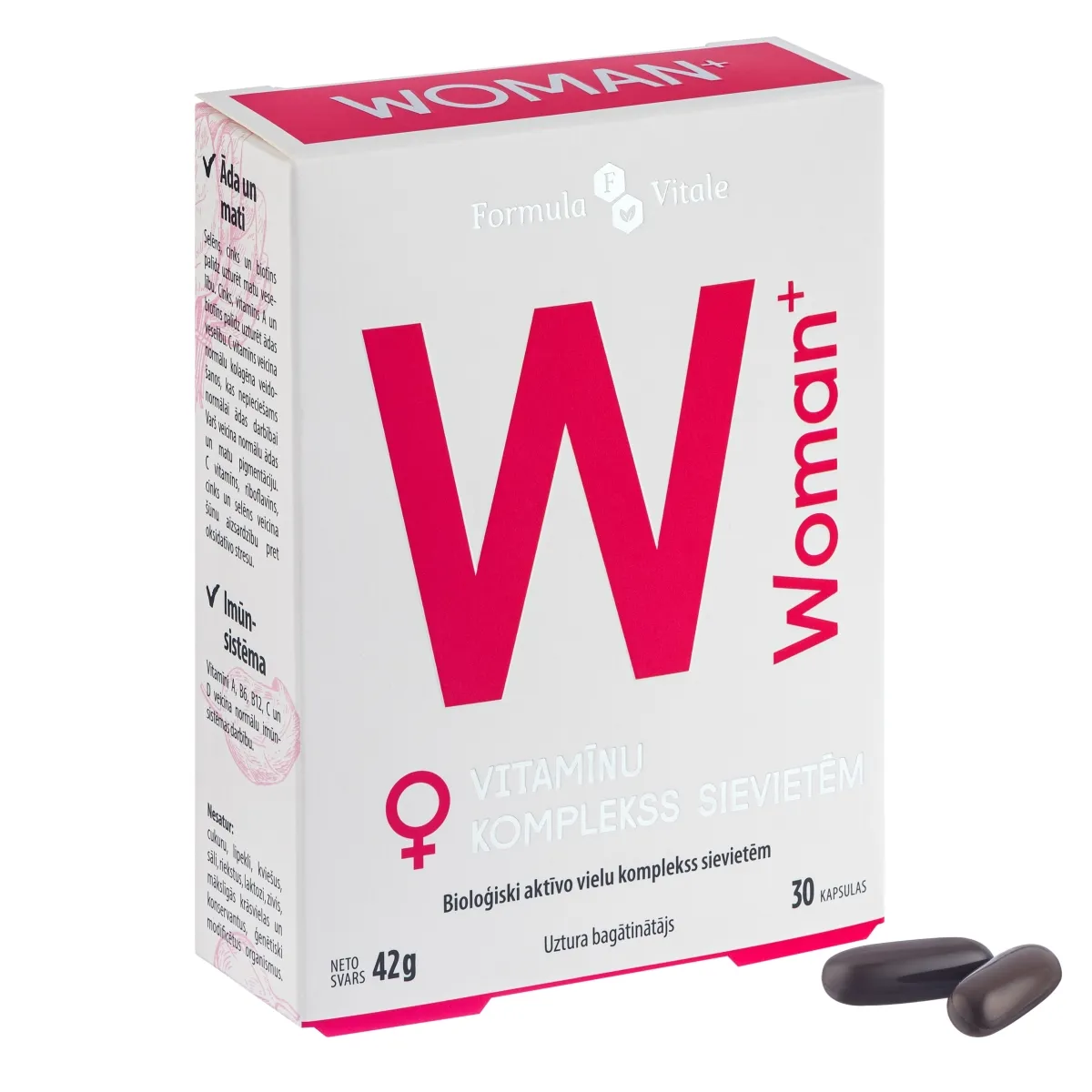 FORMULA VITALE Woman+ kapsulas, 30 gab. - Produkta attēls