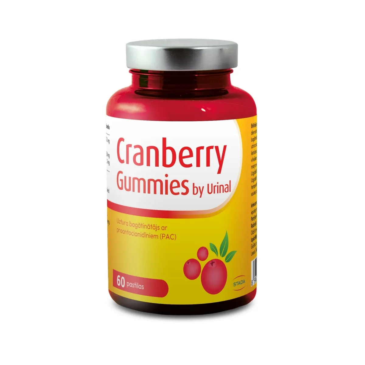 URINAL Cranberry pastilas, 60 gab. - Produkta attēls