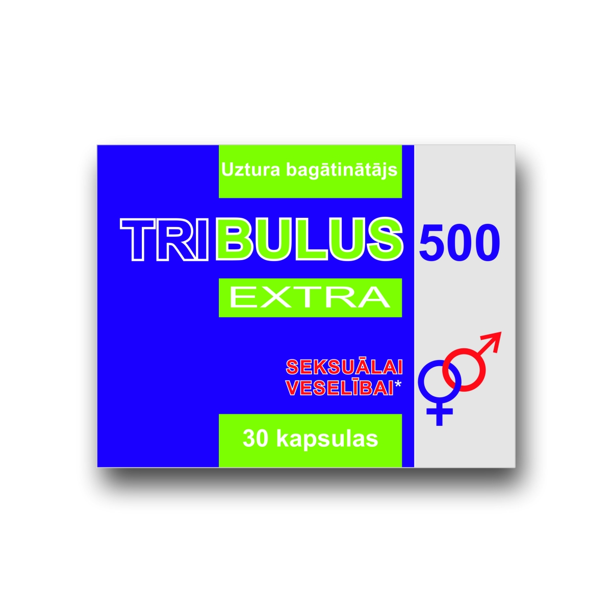 Tribulus 500 extra, 30 kapsulas - Produkta attēls