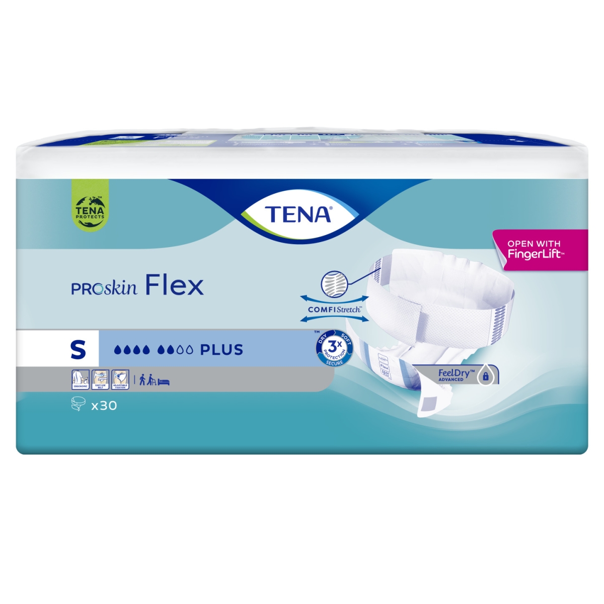 TENA Flex Plus jostiņbikses S izmērs, 30 gab - Produkta attēls