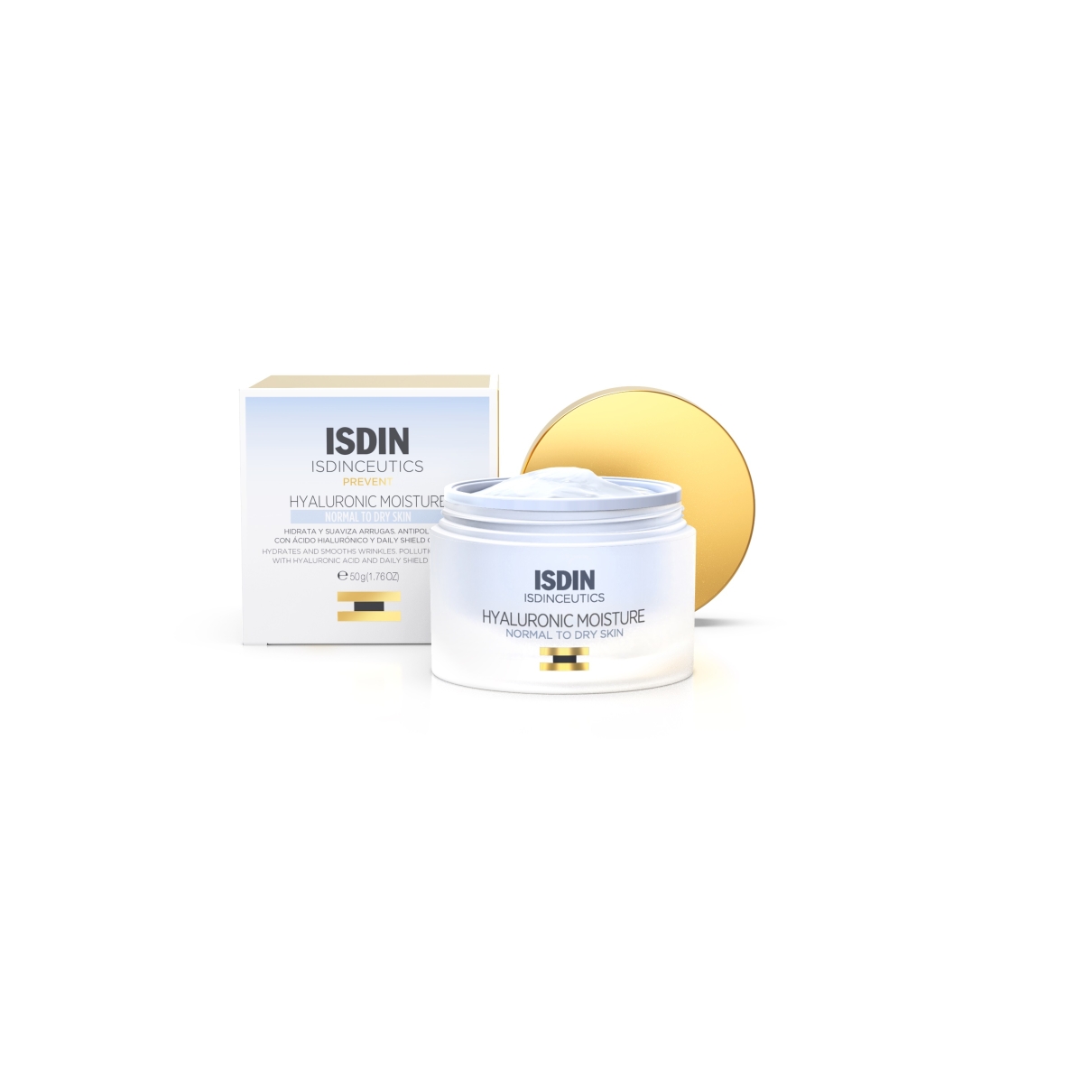 ISDIN Hyaluronic mitrinošs krēms normālai un sausai ādai, 50 g - Produkta attēls