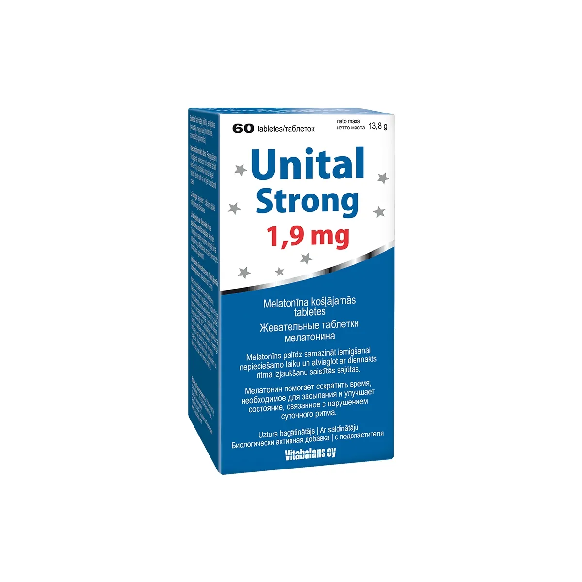 Unital Strong 1,9 mg tabletes, 60 gab - Produkta attēls