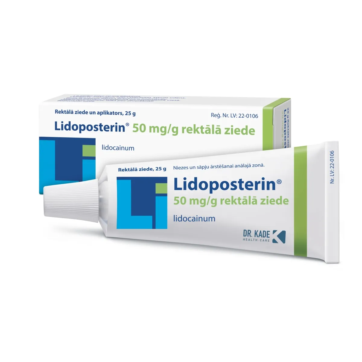 LIDOPOSTERIN ZIEDE REKTĀLĀ 50MG/G 25G - Produkta attēls