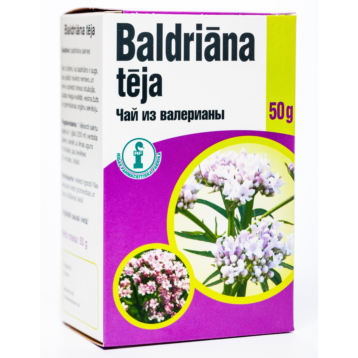 BALDRIĀNA TĒJA 50G (RFF) - Produkta attēls