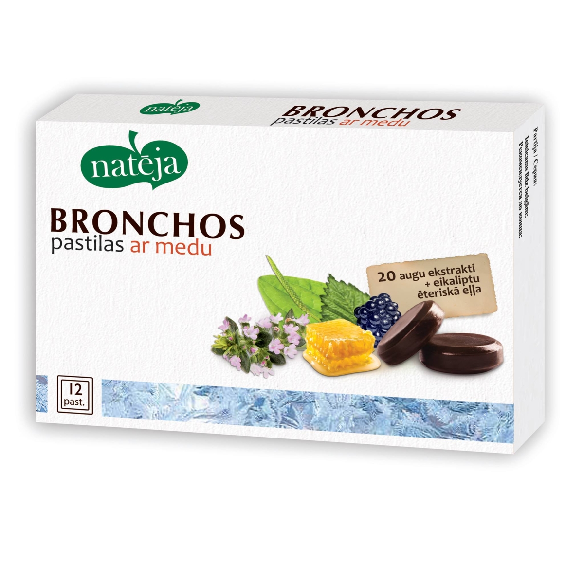 Pastilas ar augu ekstraktiem un medu NATĒJA BRONCHUS, N12 - Produkta attēls