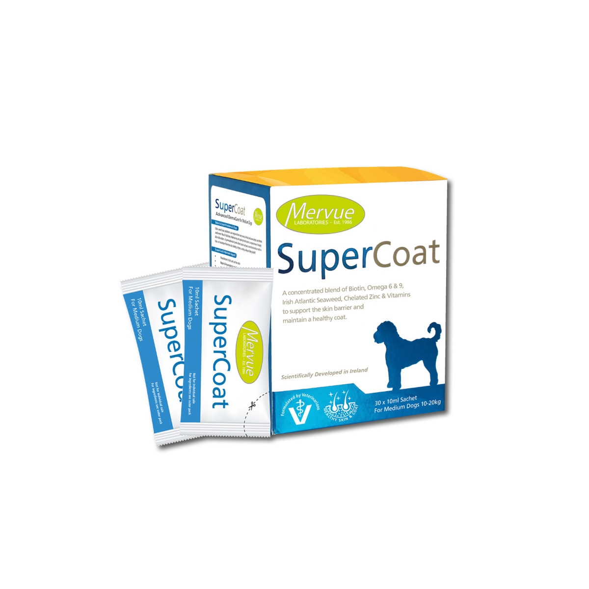 SUPERCOAT MEDIUM BREED 10ML N30 SUŅIEM (10-20KG) - Produkta attēls
