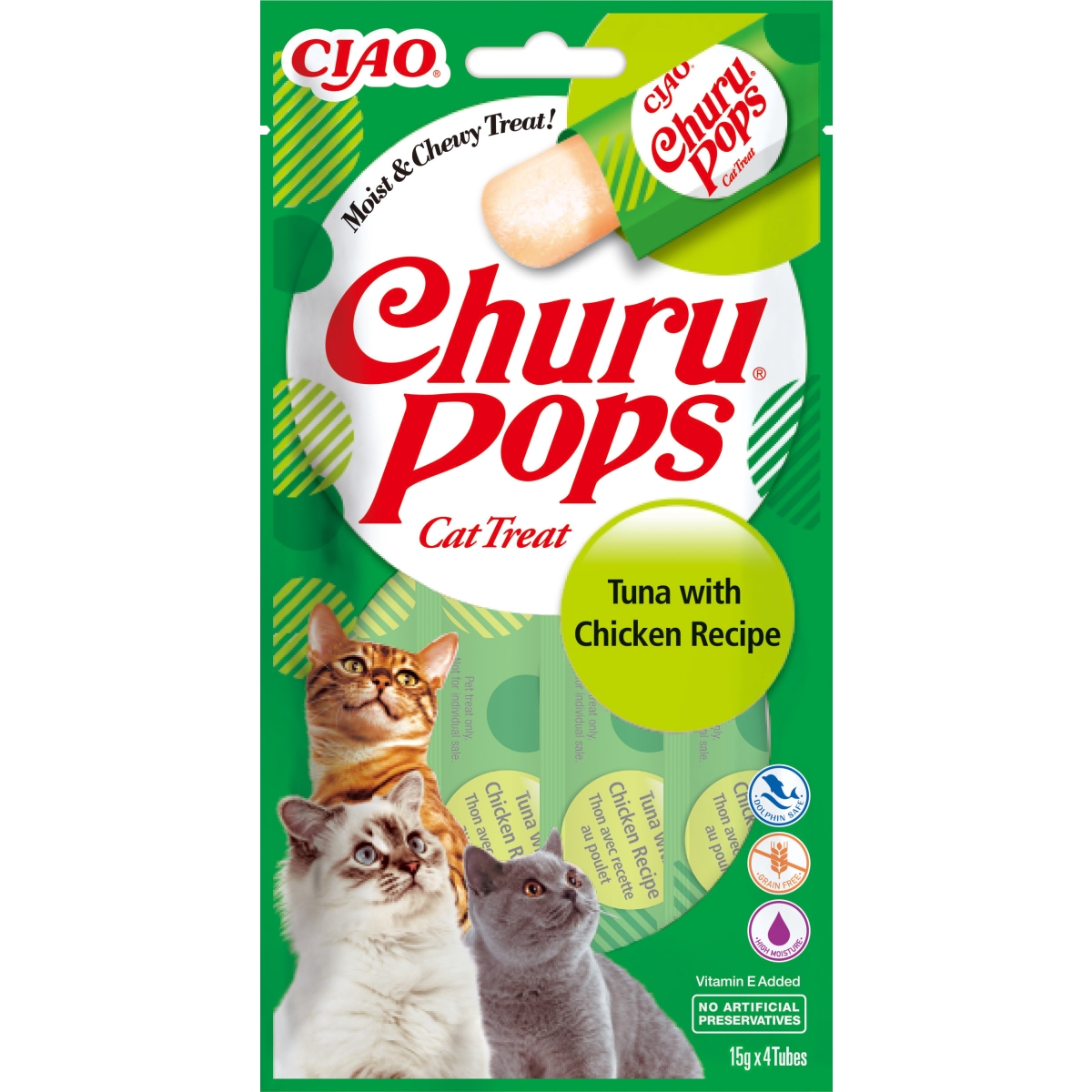 Churu Pops želeja kaķiem, tuncis&vista 60g (15g x4) N12 - Produkta attēls