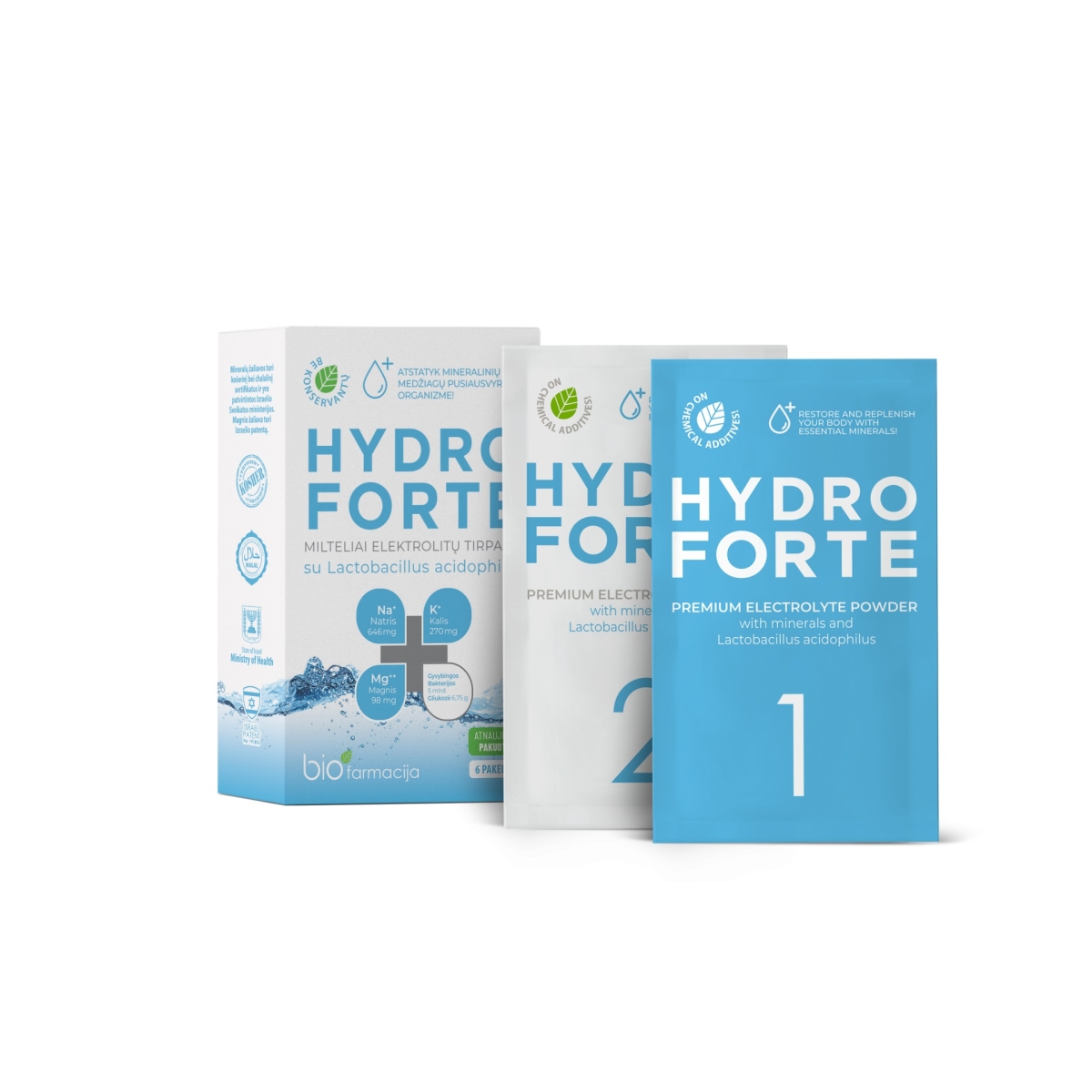 HYDRO FORTE pulveris, 6 gab. - Produkta attēls